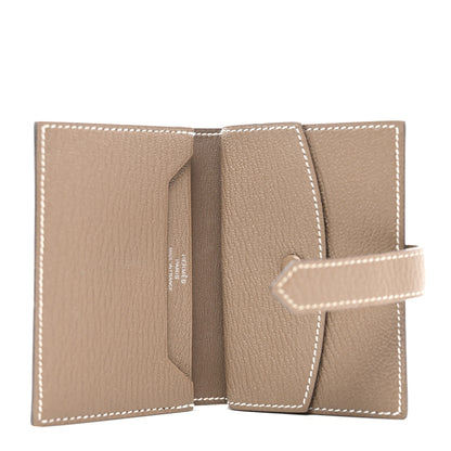 Hermes Chevre Mysore Mini Bearn Wallet Etoupe 5 of 9