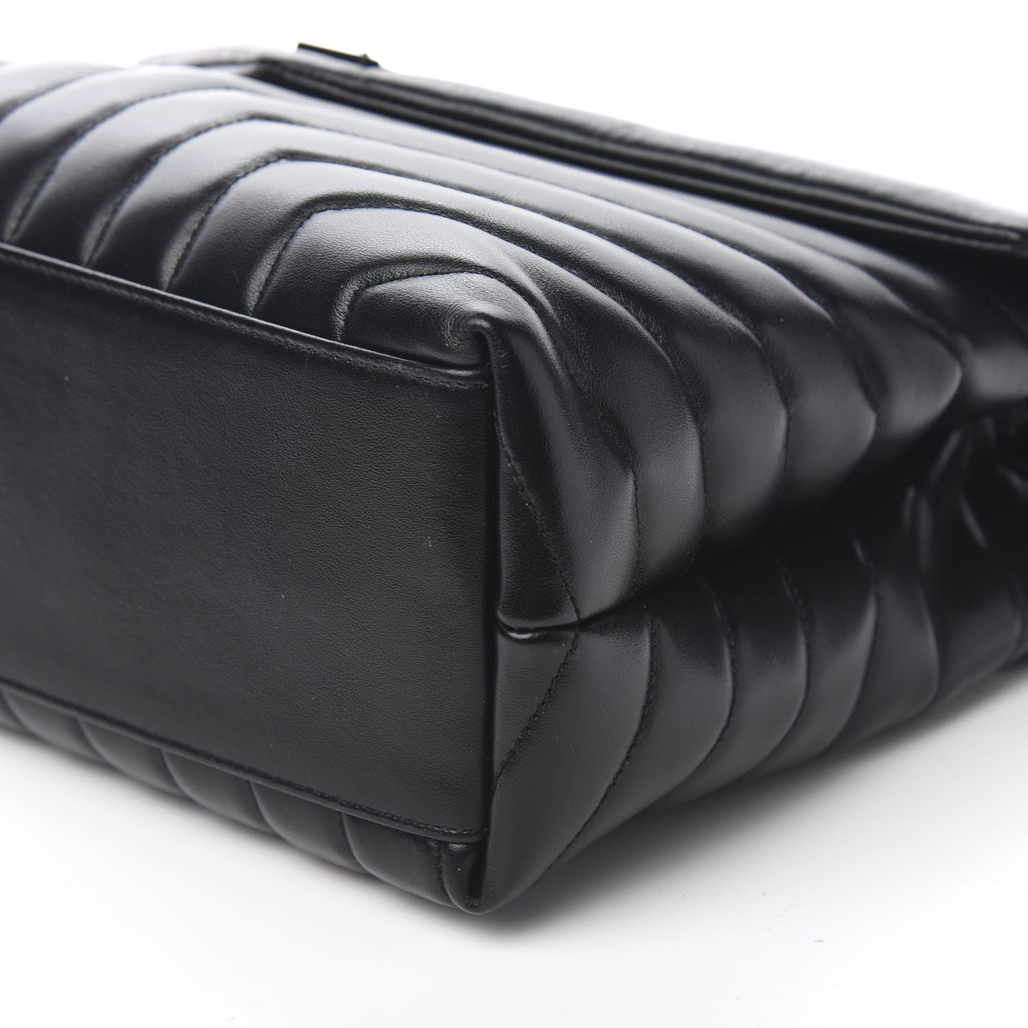 Saint Laurent Calfskin Y Quilted Monogram Medium Loulou Chain Satchel Black 8 of 9