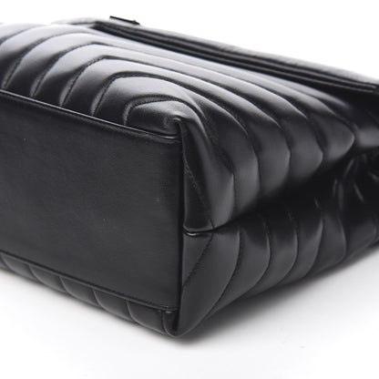 Saint Laurent Calfskin Y Quilted Monogram Medium Loulou Chain Satchel Black 8 of 9