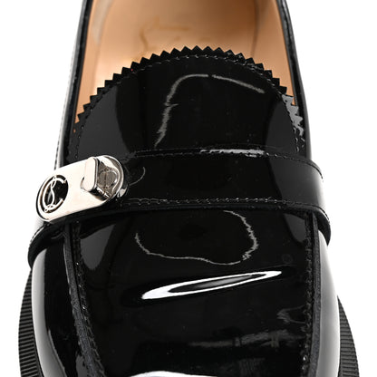Christian Louboutin Patent Lock Woody Loafers 36.5 Black 12 of 14