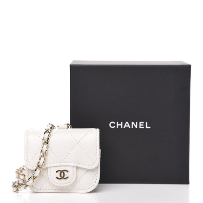 Chanel Caviar Quilted Airpods Pro Case White 9 of 9