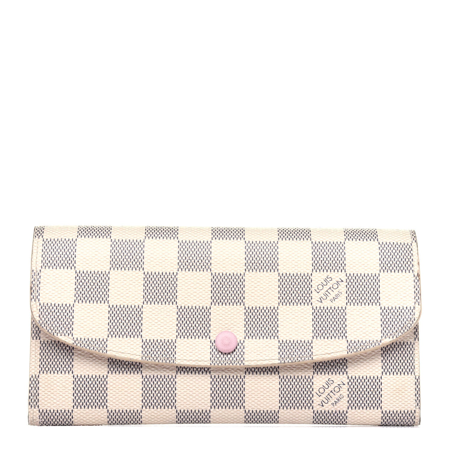 Louis Vuitton Damier Azur Emilie Wallet Rose Ballerine 1 of 14