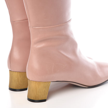 Gucci Calfskin Knee High Crystal Boots 38.5 Light Malve 13 of 14