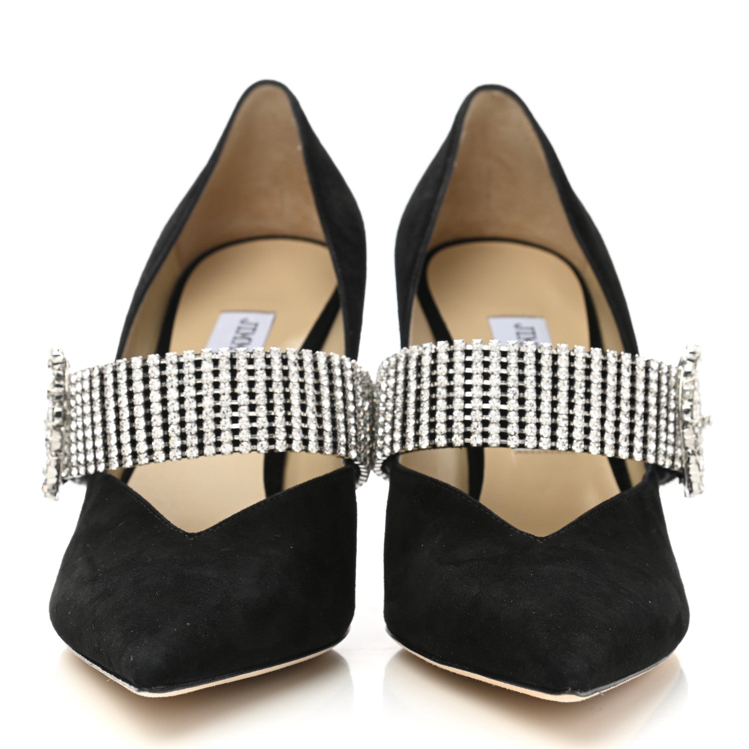 Jimmy Choo Suede Crystal Kari 90 Pumps 39 Black 2 of 9