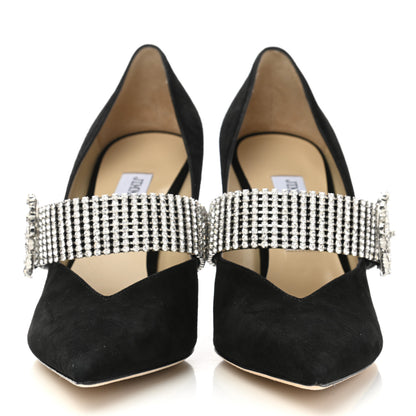 Jimmy Choo Suede Crystal Kari 90 Pumps 39 Black 2 of 9