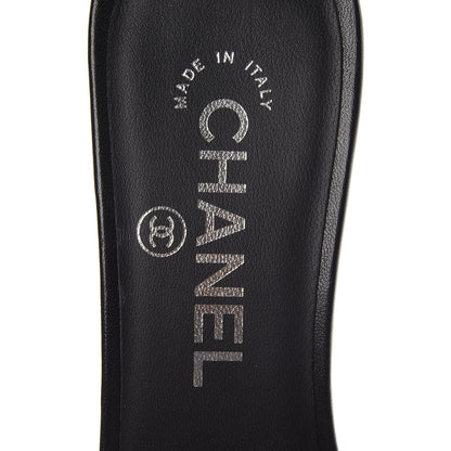 Chanel PVC Lambskin Logo Mules 37 Black 8 of 9