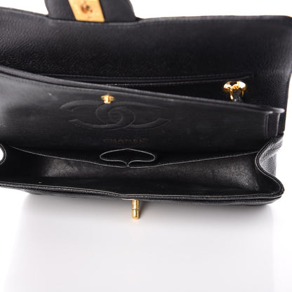 Chanel Caviar Quilted Medium Double Flap Black 15 of 28