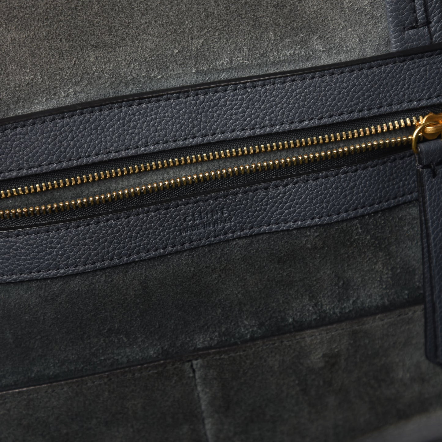 Soft Grained Calfskin Small Belt Cabas Phantom Dark Sea
