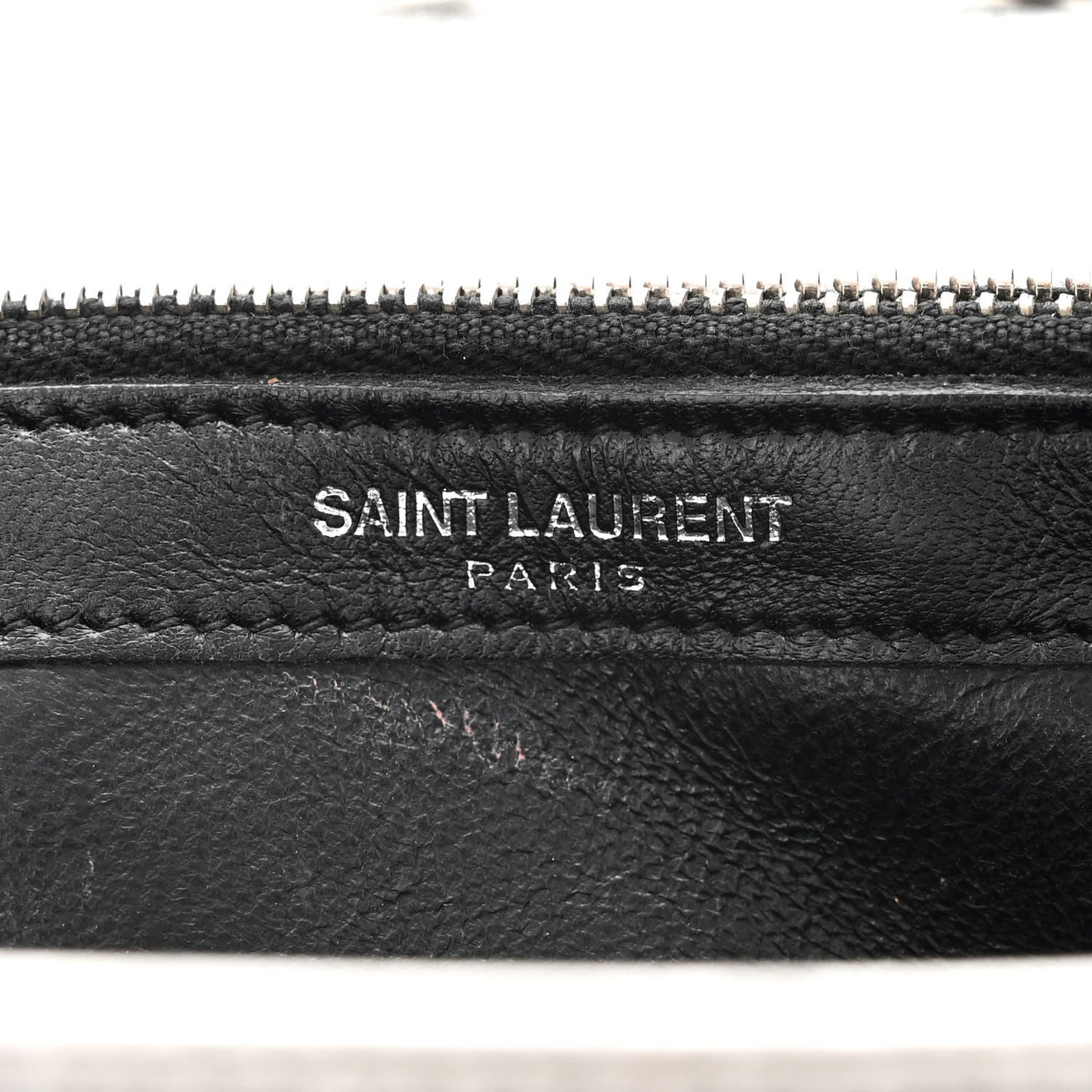 Metallic Lambskin Matelasse Chevron Monogram Chain Wallet Argento