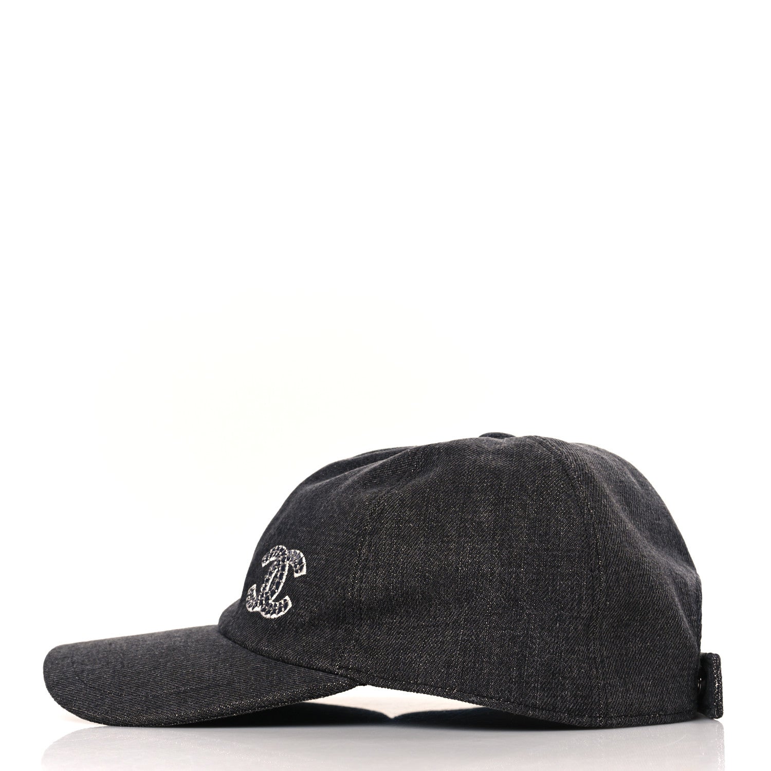 Chanel Cotton Sequin CC Cap Hat Black 3 of 6