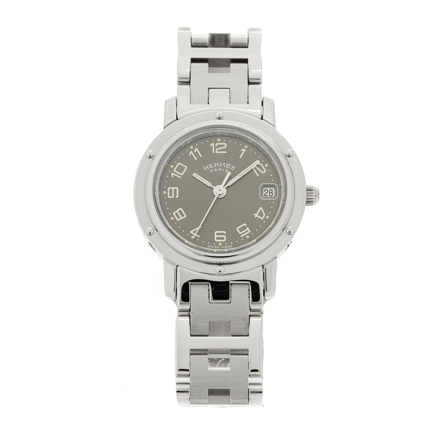 Stainless Steel 24mm Clipper Quartz Watch Grey
