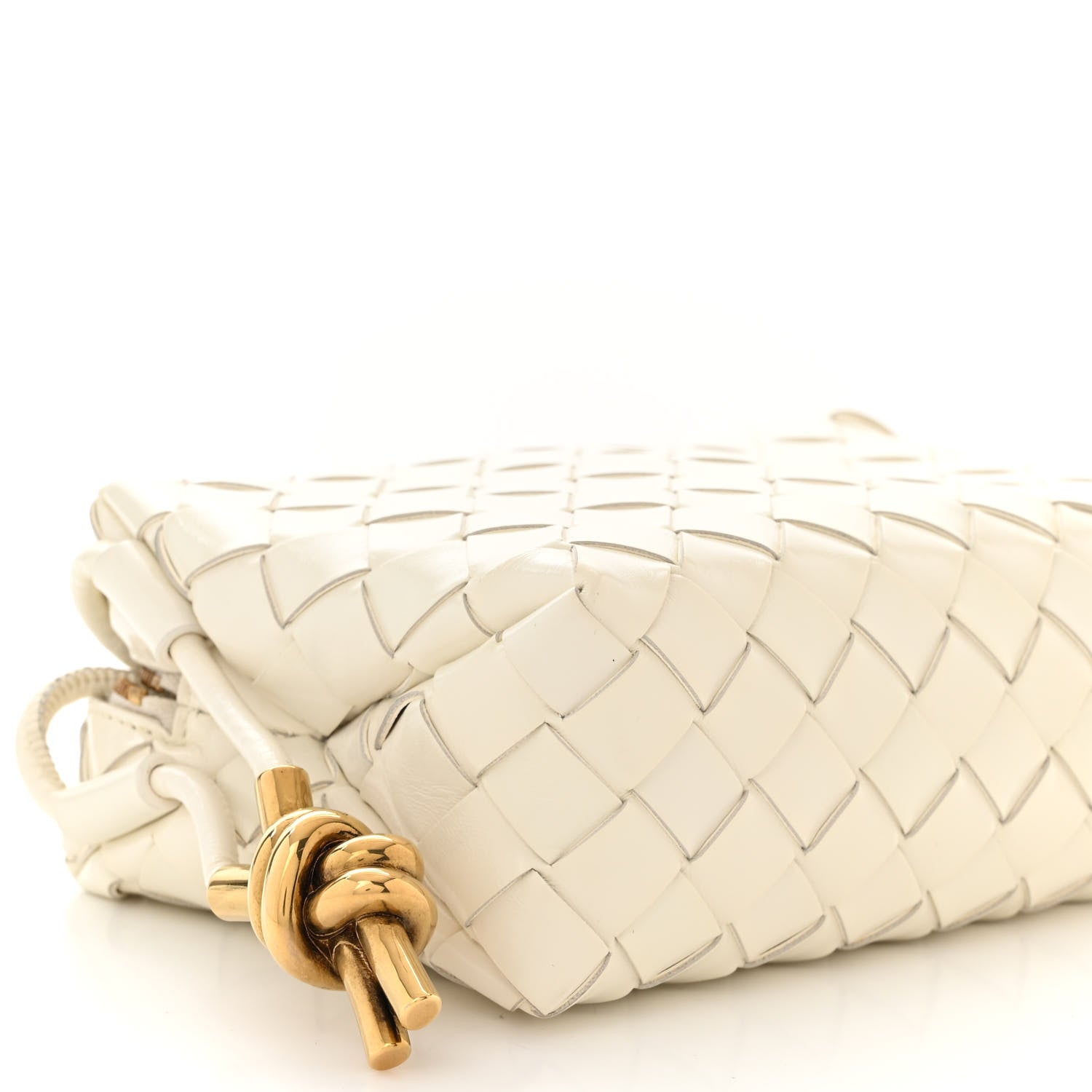 Bottega Veneta Nappa Intrecciato Metallic Knot Mini Loop Camera Bag Bone 8 of 10