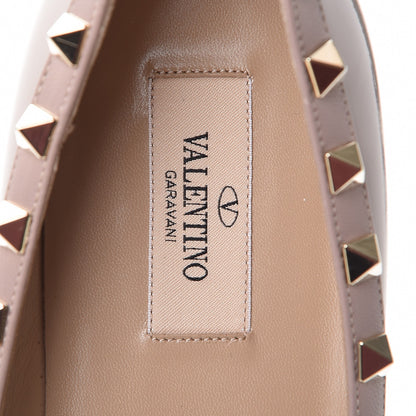 Valentino Garavani Patent Rockstud Ballerina Flats 38 Poudre 7 of 9