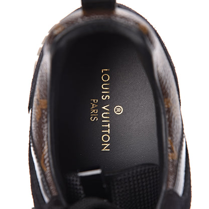 Louis Vuitton Suede Monogram Run Away Sneakers 38 Black 7 of 8
