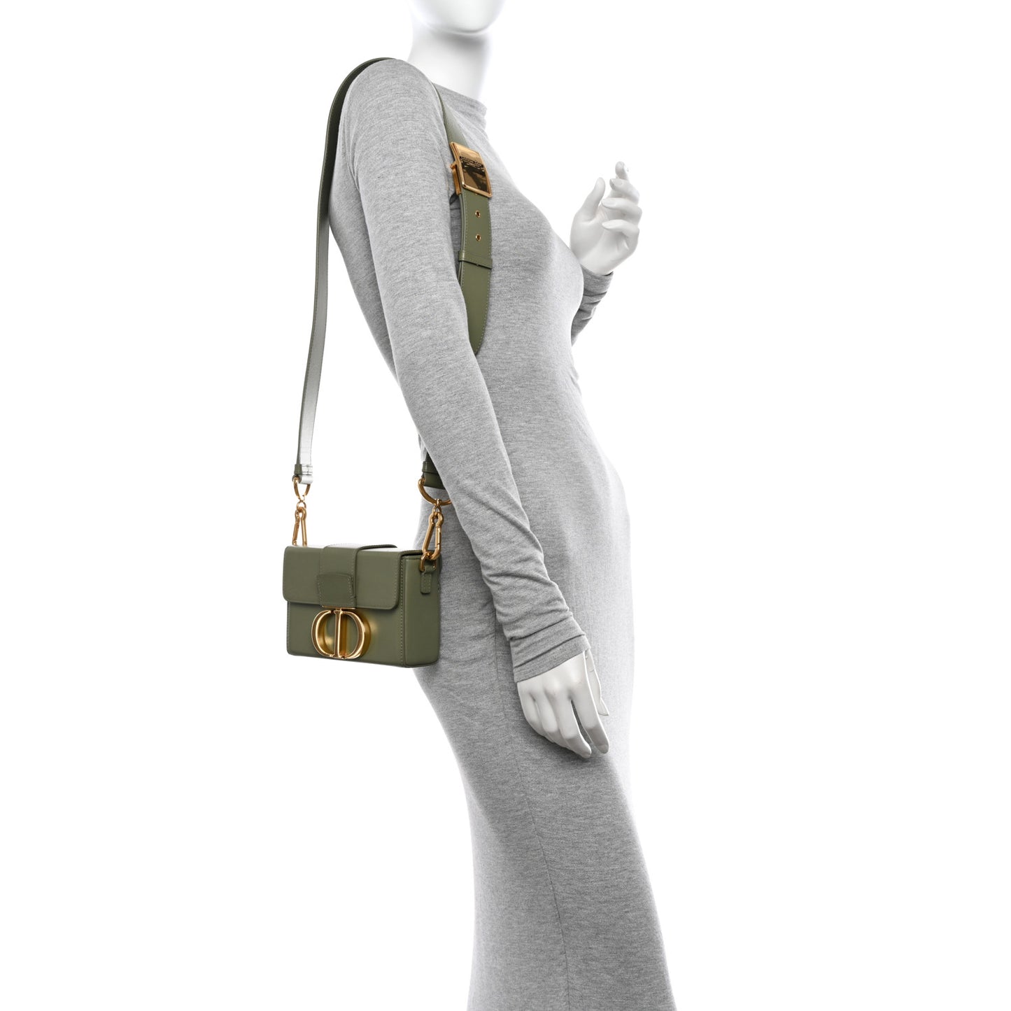 Box Calfskin 30 Montaigne Box Bag Mint Green