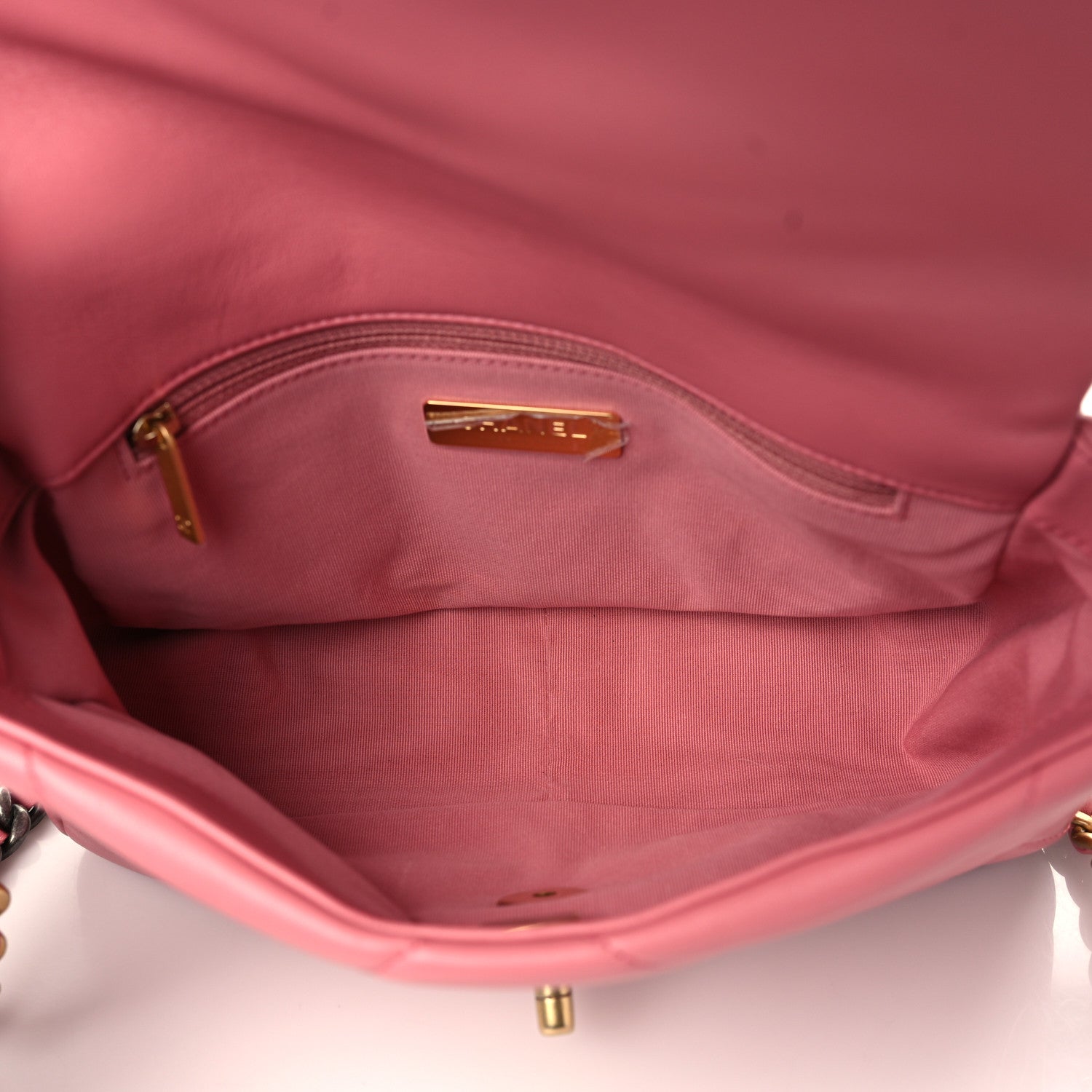 Chanel Lambskin Quilted Medium Chanel 19 Flap Pink 5 of 9