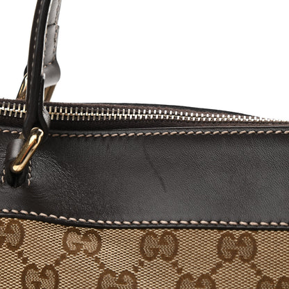 Gucci Monogram Web Mayfair Top Handle Satchel Dark Brown 13 of 14