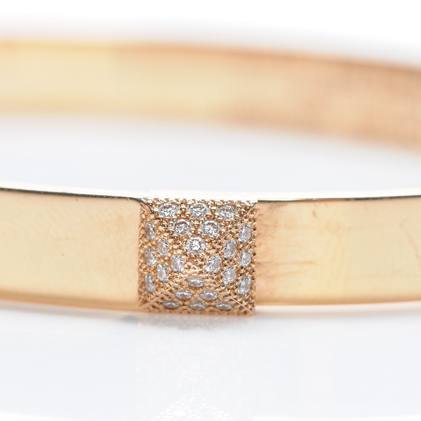 18K Rose Gold Diamond PM Collier De Chien Bracelet SH