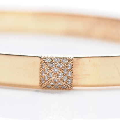 Hermes 18K Rose Gold Diamond PM Collier De Chien Bracelet SH 5 of 7