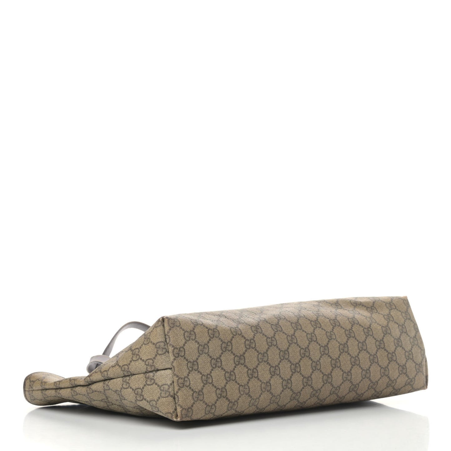 GG Supreme Monogram Medium Zippered Shopping Tote Brown