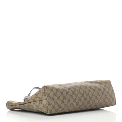 Gucci GG Supreme Monogram Medium Zippered Shopping Tote Brown 3 of 12