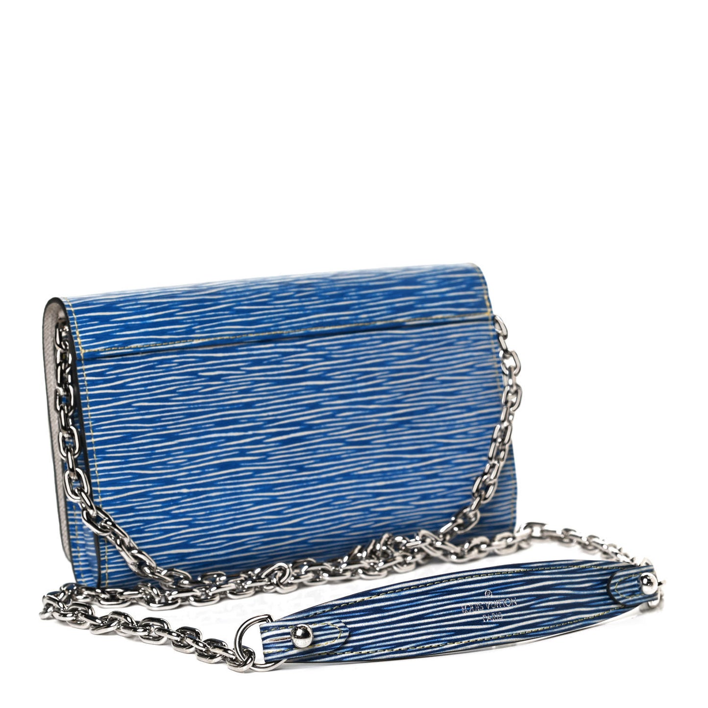 Epi Twist Chain Wallet Denim Light