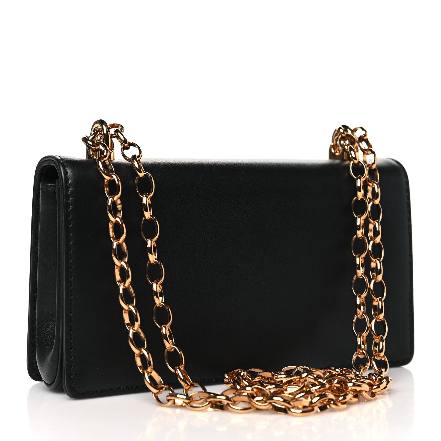 Dolce & Gabbana DOLCE GABBANA Calfskin DG Girls Phone Shoulder Bag Black 3 of 9