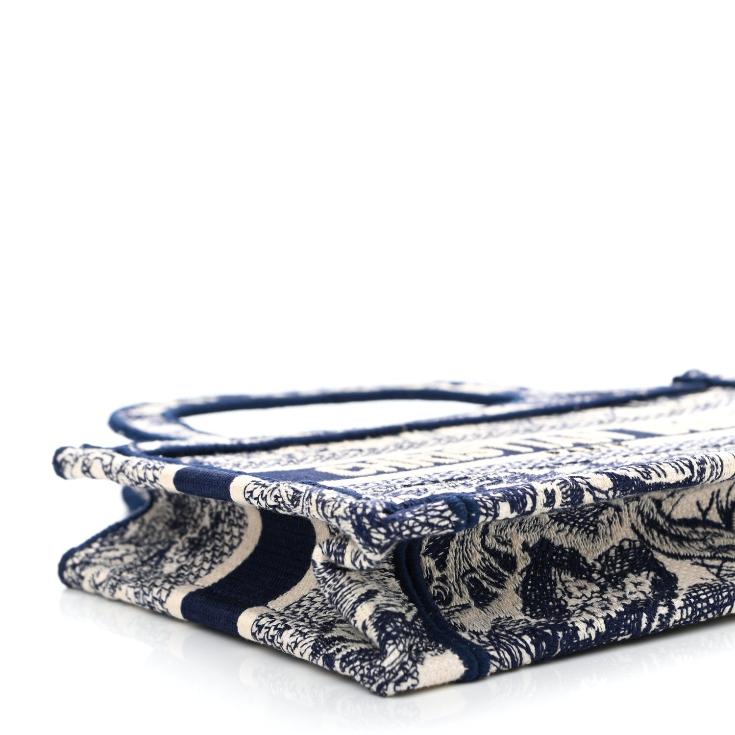 Christian Dior Canvas Embroidered Mini Toile De Jouy Book Tote Blue 8 of 10