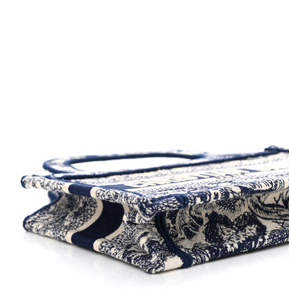 Christian Dior Canvas Embroidered Mini Toile De Jouy Book Tote Blue 8 of 10