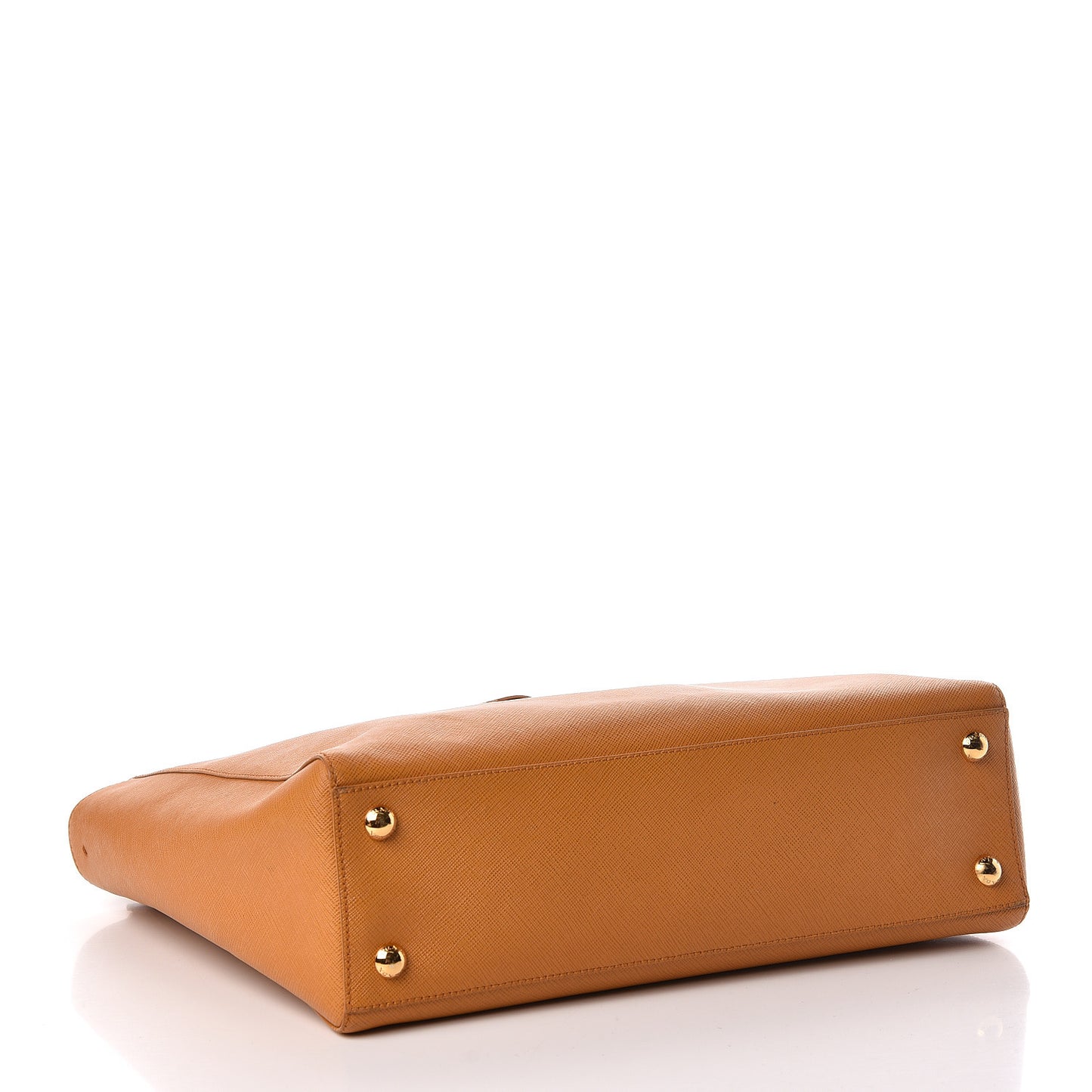Saffiano Lux Double Handle Shopping Tote Ocra