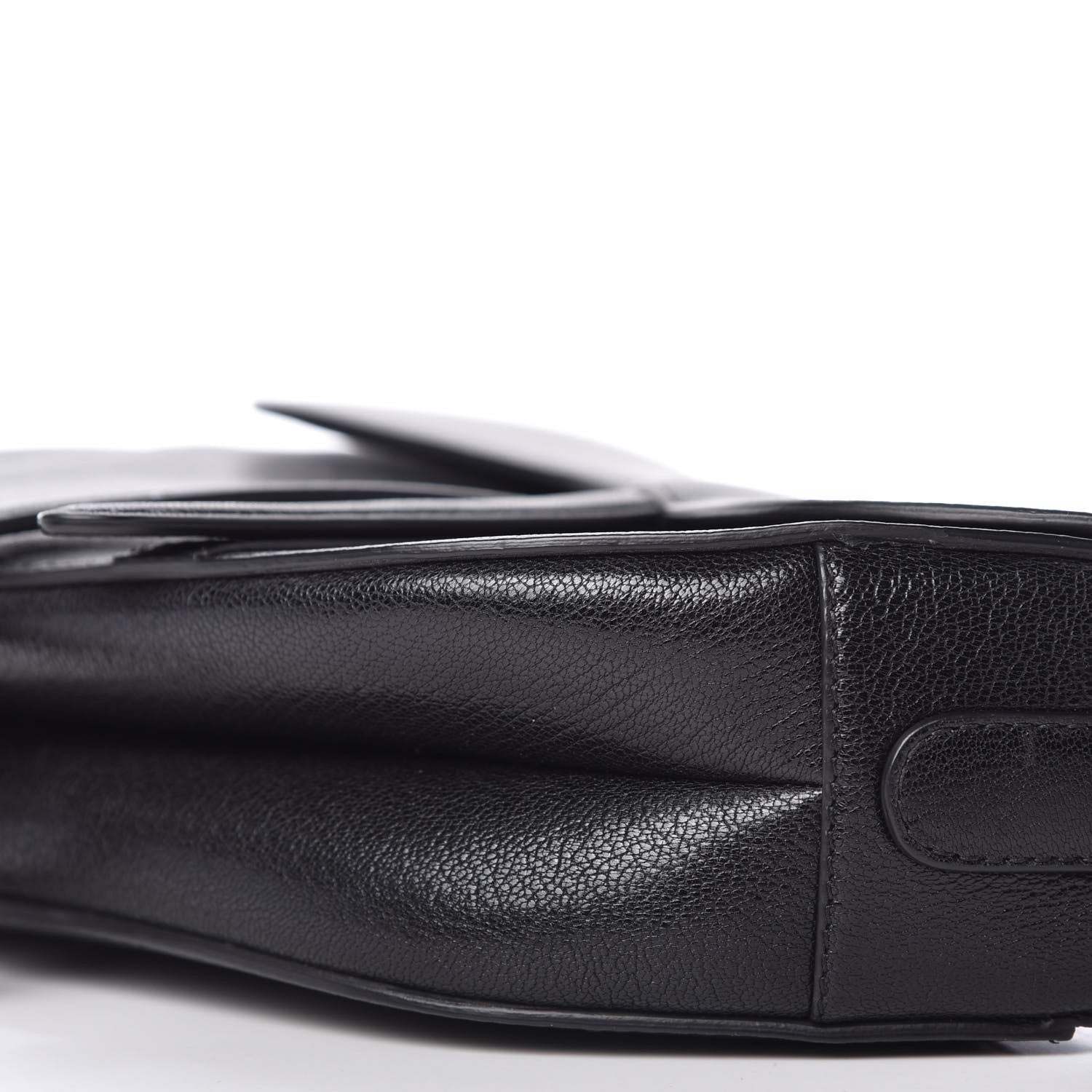 Christian Dior Shiny Goatskin Saddle Bag Black 7 of 11