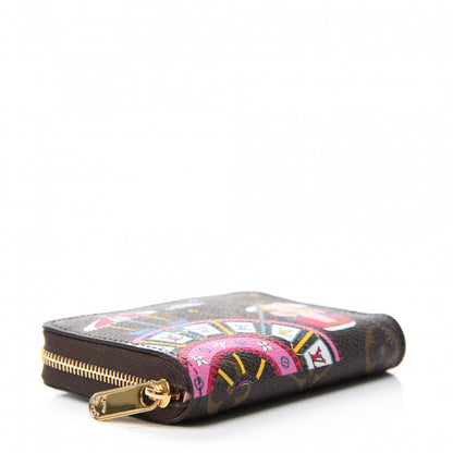 Louis Vuitton Monogram 2020 Christmas Animation Big Wheel Zippy Coin Purse Rose Ballerine 4 of 7