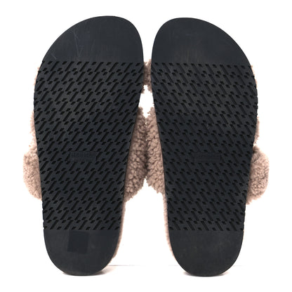 Hermes Woolskin Womens Chypre Sandals 40 Bois De Santal 6 of 8