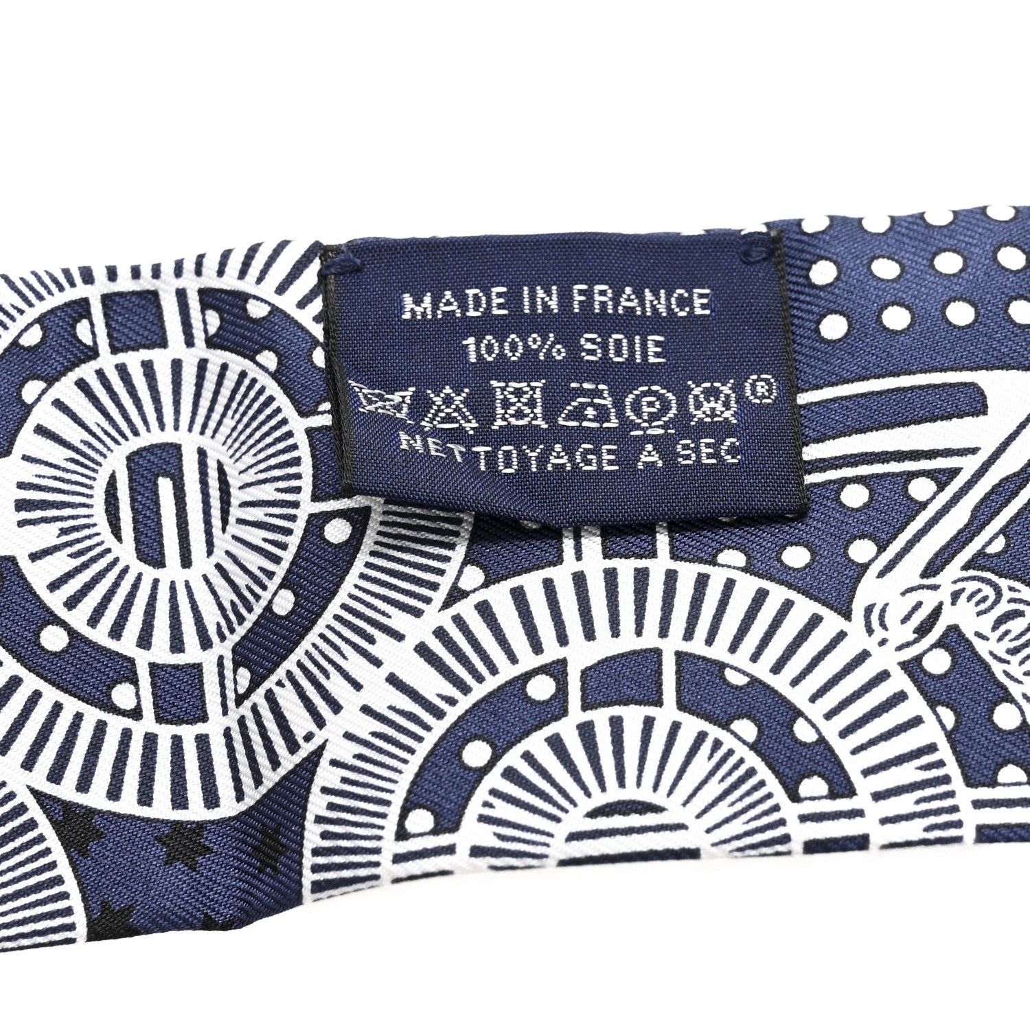 Hermes Silk Eperon d'Or Bandana Twilly Marine Vert Sauge White 3 of 4