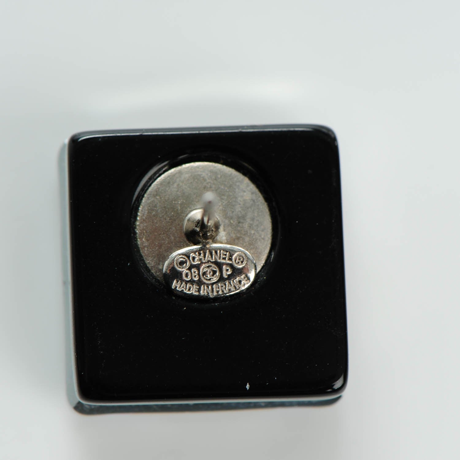 Chanel Crystal CC Square Charm Earrings 3 of 4