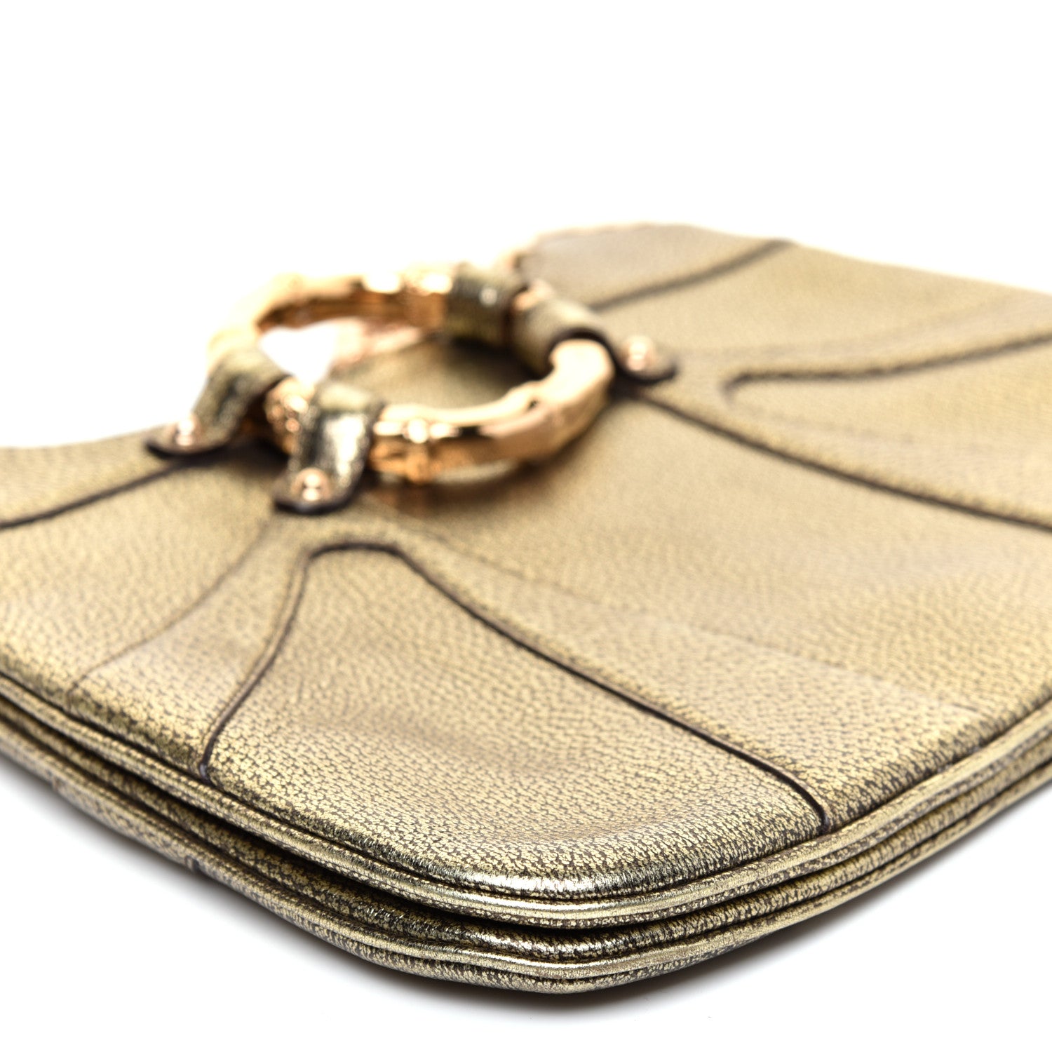 Gucci Bamboo Chain Tom Ford Shoulder Bag Metallic 6 of 9