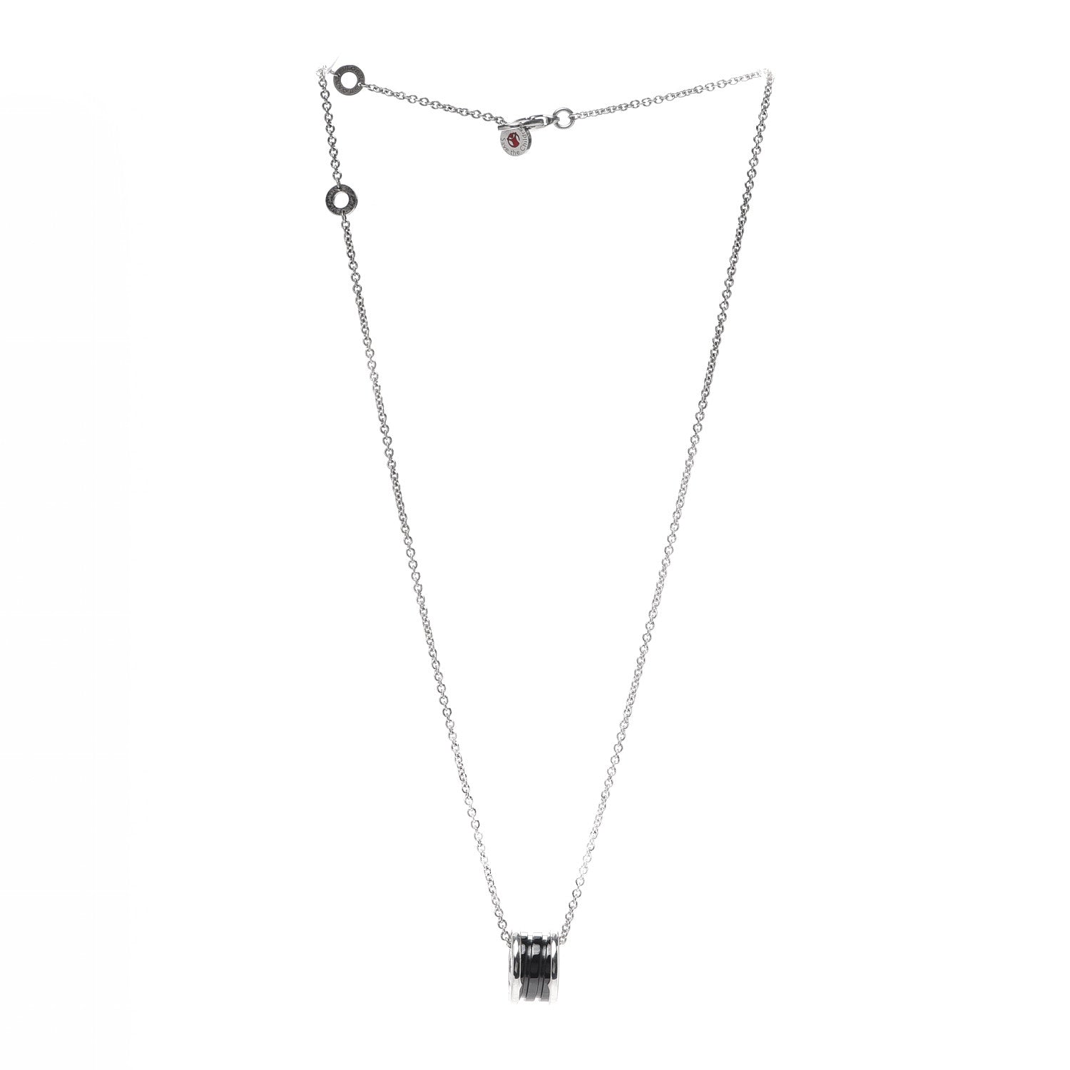 Bulgari Sterling Silver Ceramic Save The Children Pendant Necklace 3 of 4