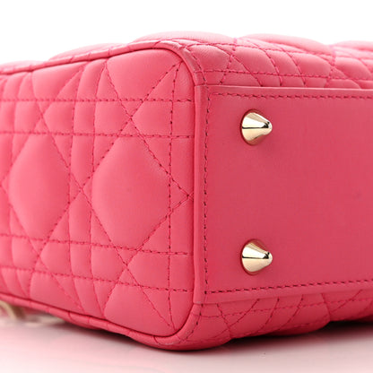 Christian Dior Lambskin Cannage Small My ABCDior Warm Fuchsia 9 of 11