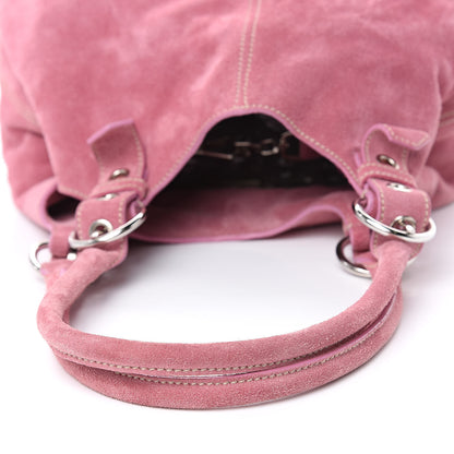 Prada Scamosciato Suede Hobo Pink 10 of 11