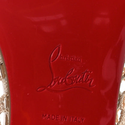 Christian Louboutin Mesh Patent Calfskin Sweetie Jane Flats 37.5 Lionne 7 of 8