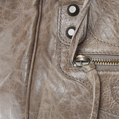 Balenciaga Agneau Classic Hardware S Sunday Tote Gris Poivre 20 of 21