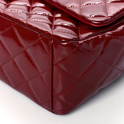 Chanel Patent Quilted Maxi Double Flap Red 10 of 11