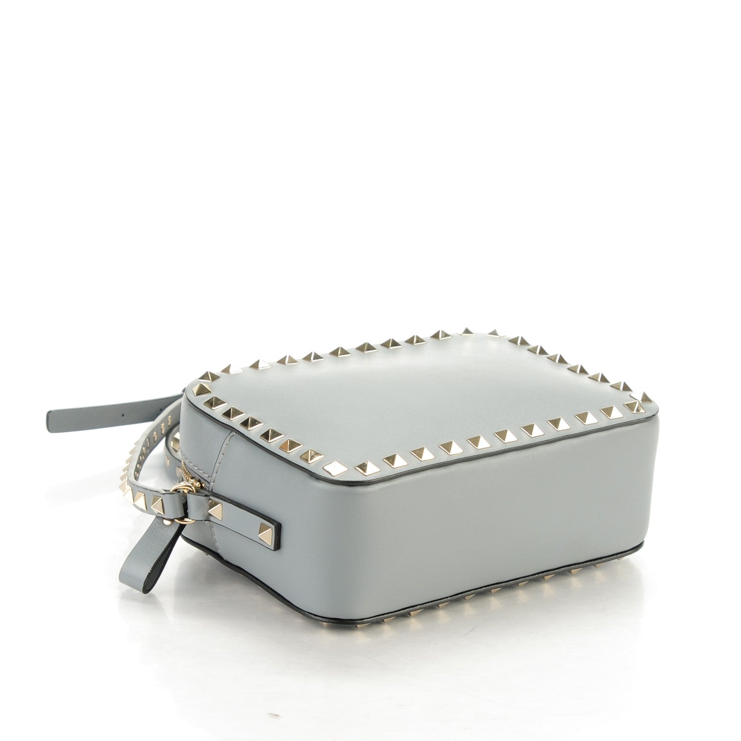 Valentino Garavani Calfskin Rockstud Camera Crossbody Bag Light Stone 4 of 7