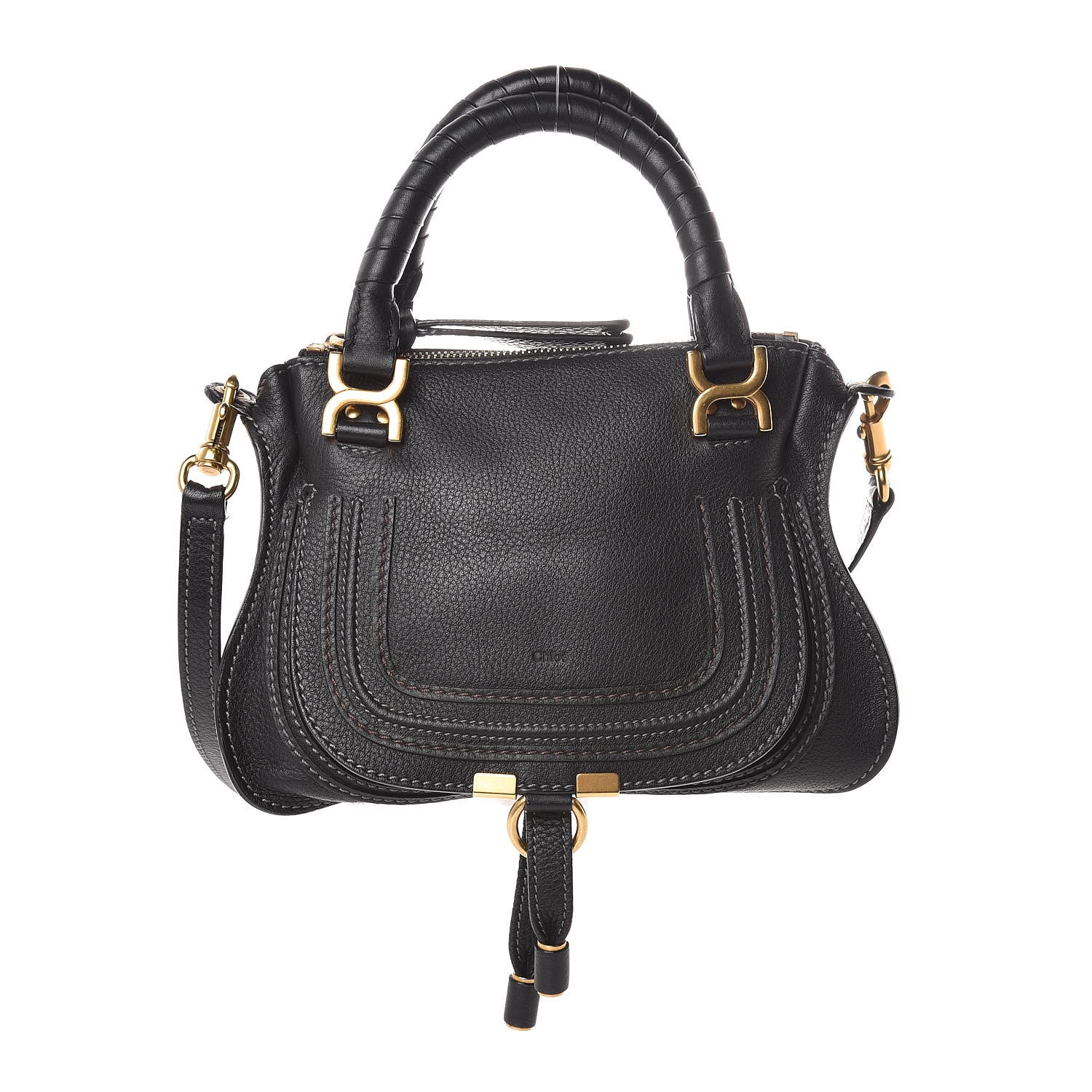 Chloe Calfskin Baby Marcie Satchel Black 1 of 10