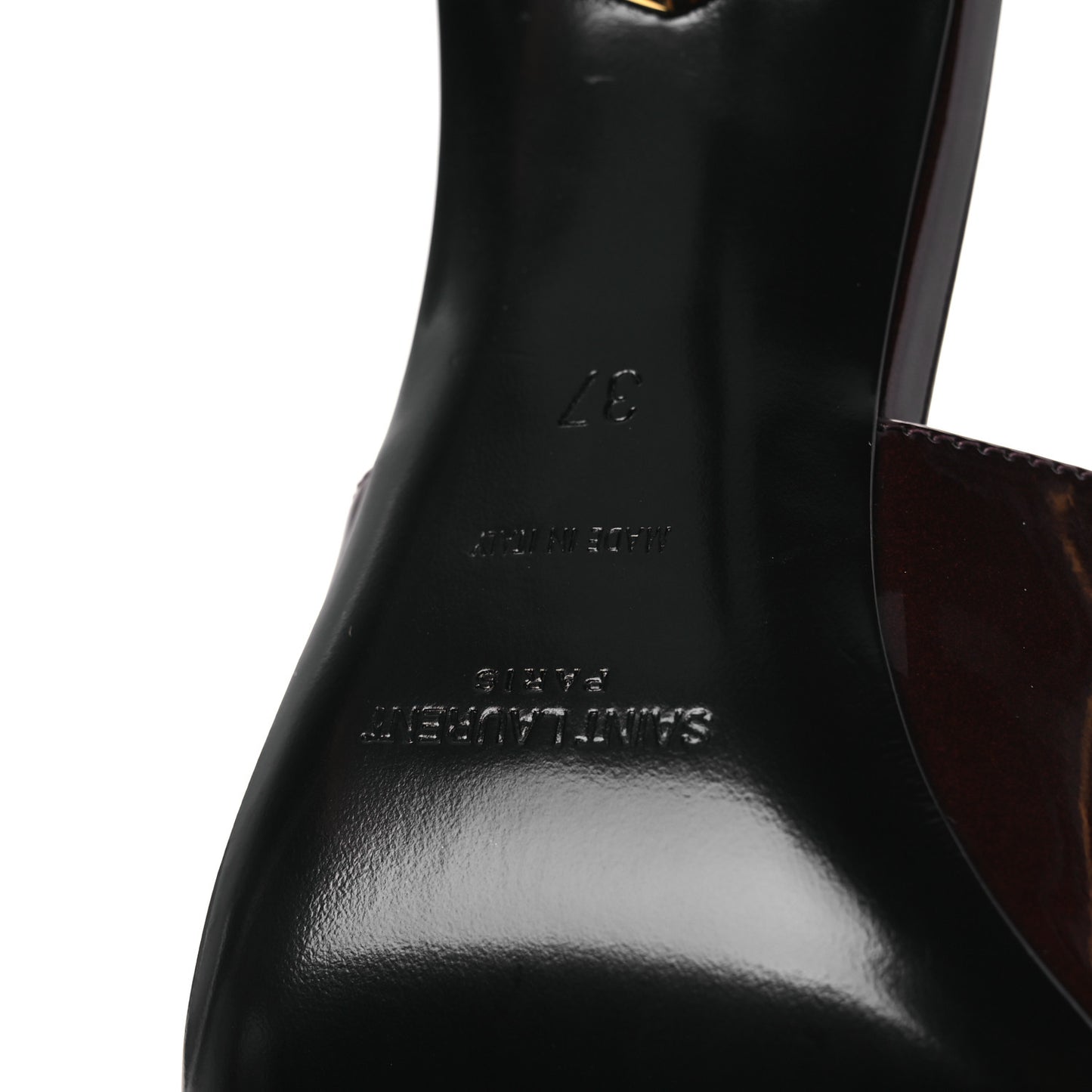 Glazed Calfskin Lee 75 Slingback Pumps 37 Marron Glace