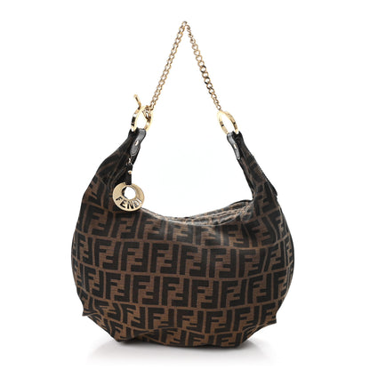 Fendi Zucca Small Chef Chain Hobo Tobacco 1 of 11