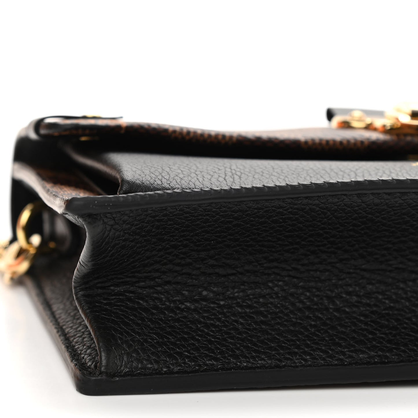 Damier Ebene Vavin Chain Wallet Black