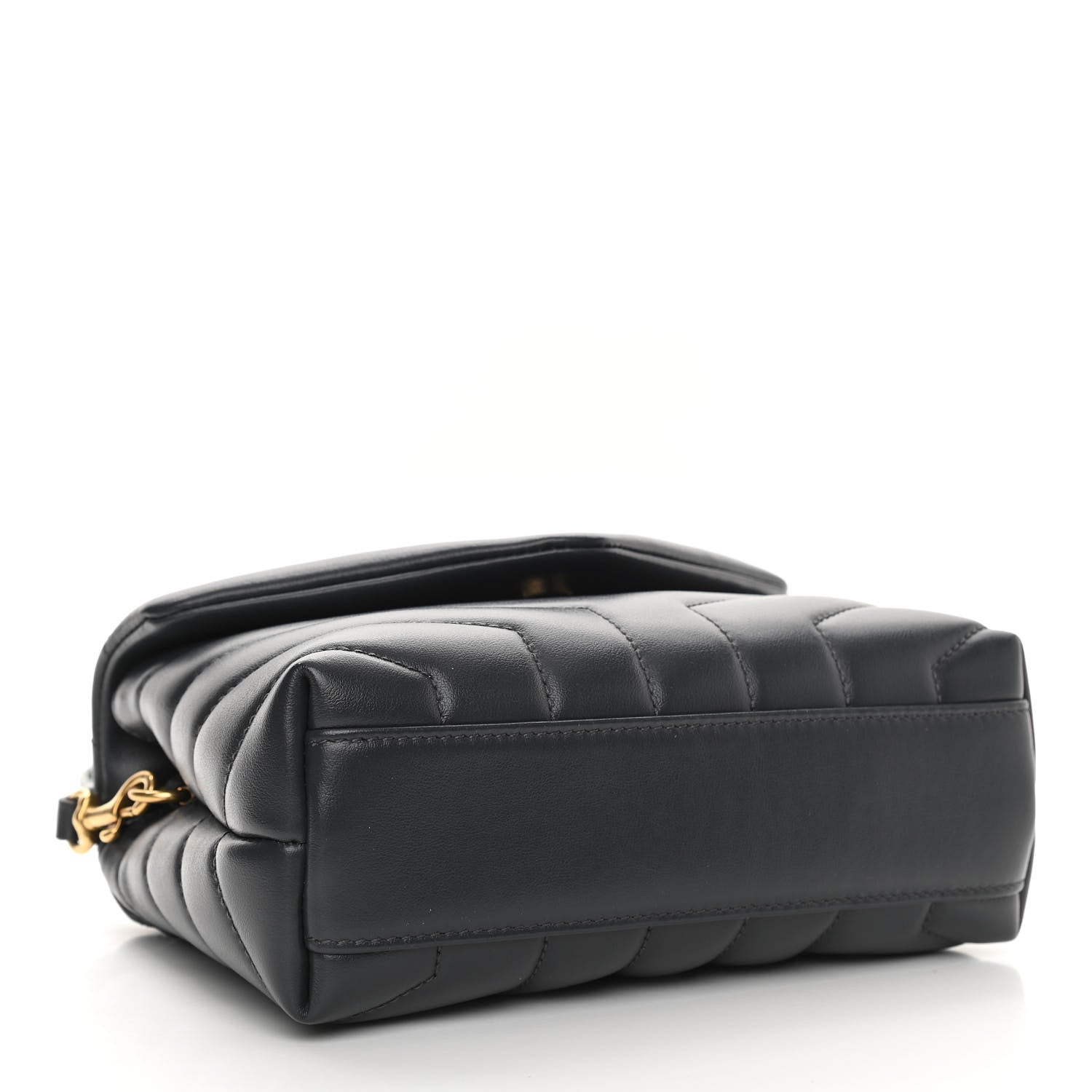 Saint Laurent Calfskin Y Quilted Monogram Toy Loulou Crossbody Bag Graphite 4 of 11
