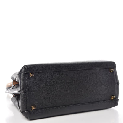 MCM Grained Calfskin Medium Milla Tote Black 5 of 13