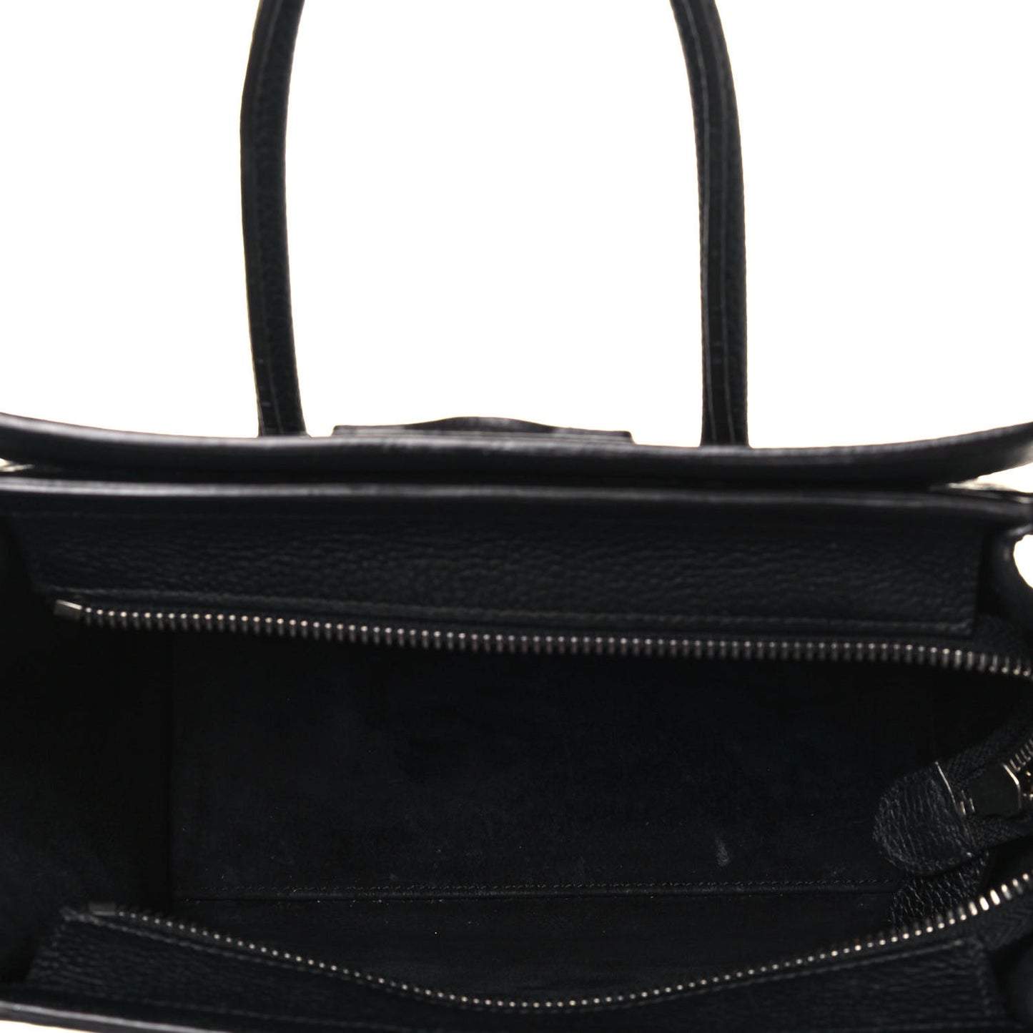 Drummed Calfskin Nano Luggage Black